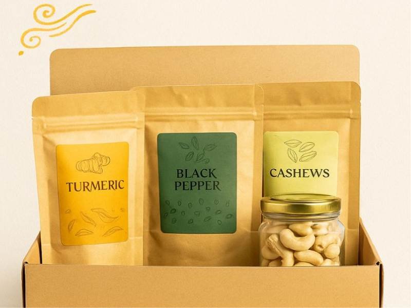 Mitti Sutra - Organic Corporate Gifting Solution - Turmeric , Black Pepper and Orgaic Cashews