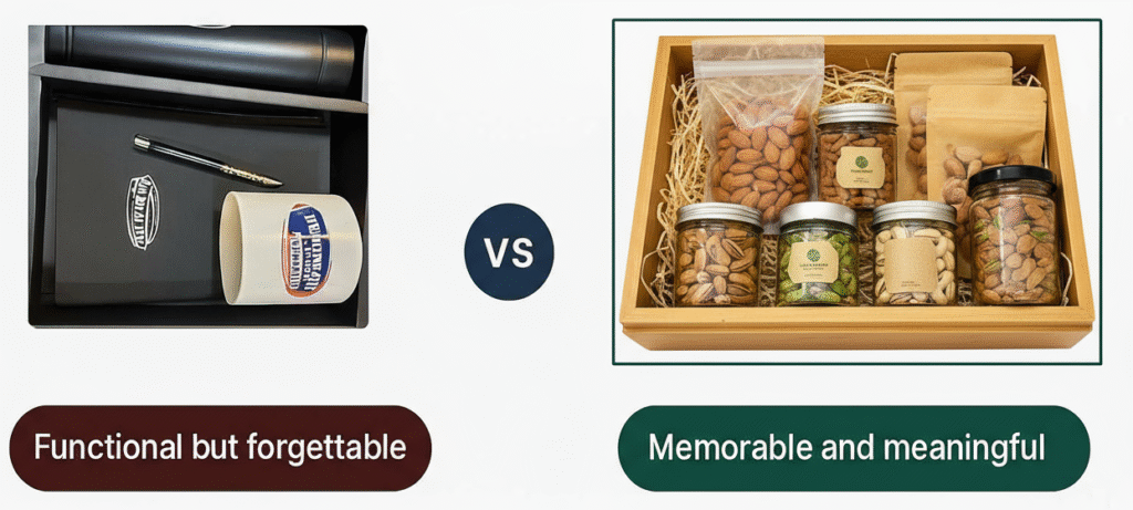 Comparison of gifts: practical vs thoughtful